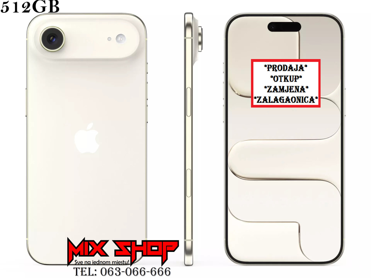 Apple Iphone AIR 512GB NOVOO *Garancija*Zamjena da* 17