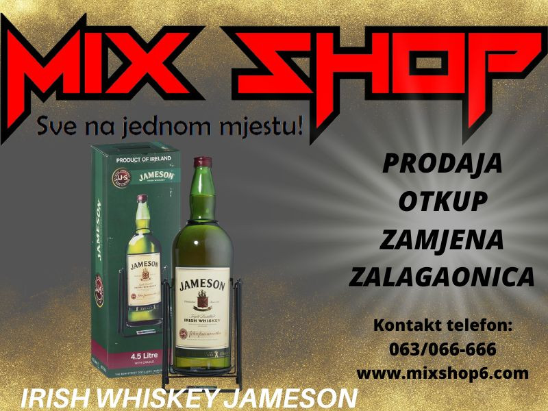 IRISH WHISKEY JAMESON 4.5 LITRA SA STALKOM Whisky Viski irski