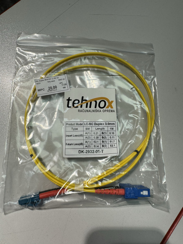LWL Duplex SM 9/125 LC-SC 1m