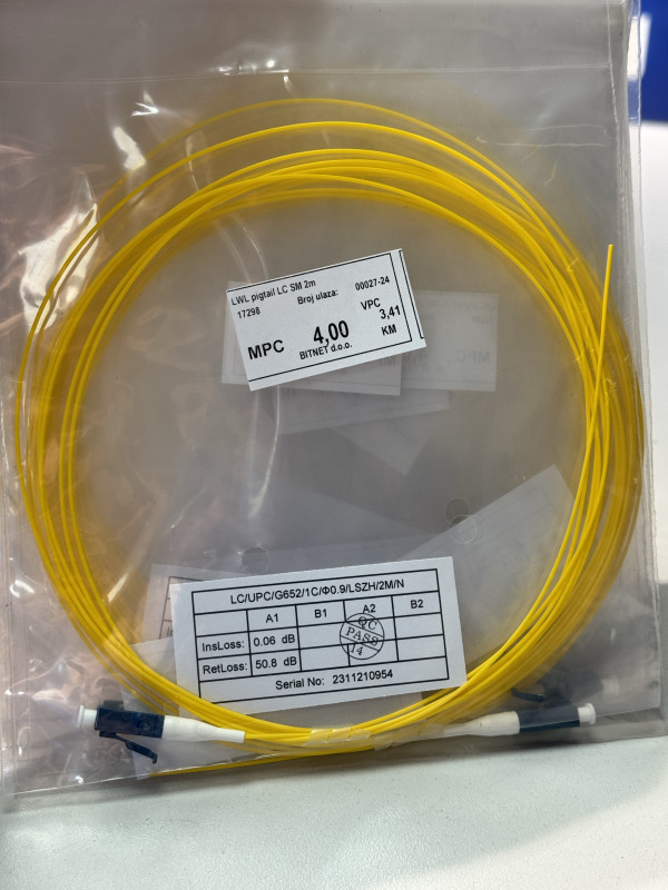 LWL pigtail LC SM 2m