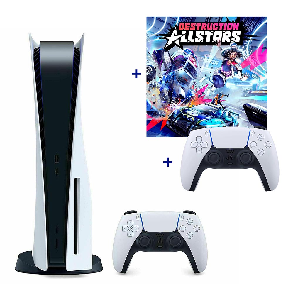 PlayStation 5 + 2 džojstika + DESTRUCTION ALLSTARS