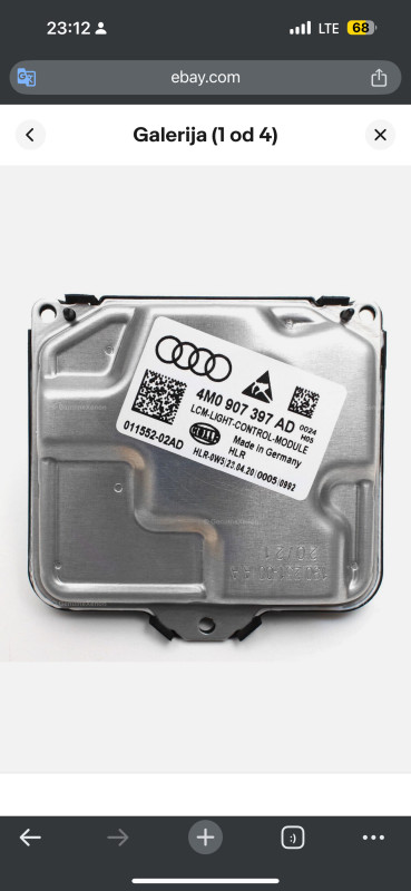 Elektronika fara Balast 4M0907397AD Audi