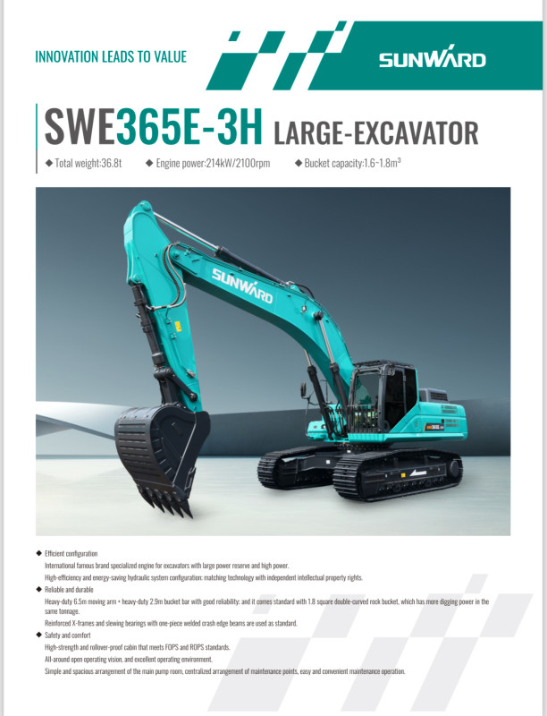 Bager Gusjenicar Sunward SWE365E (36 tona)