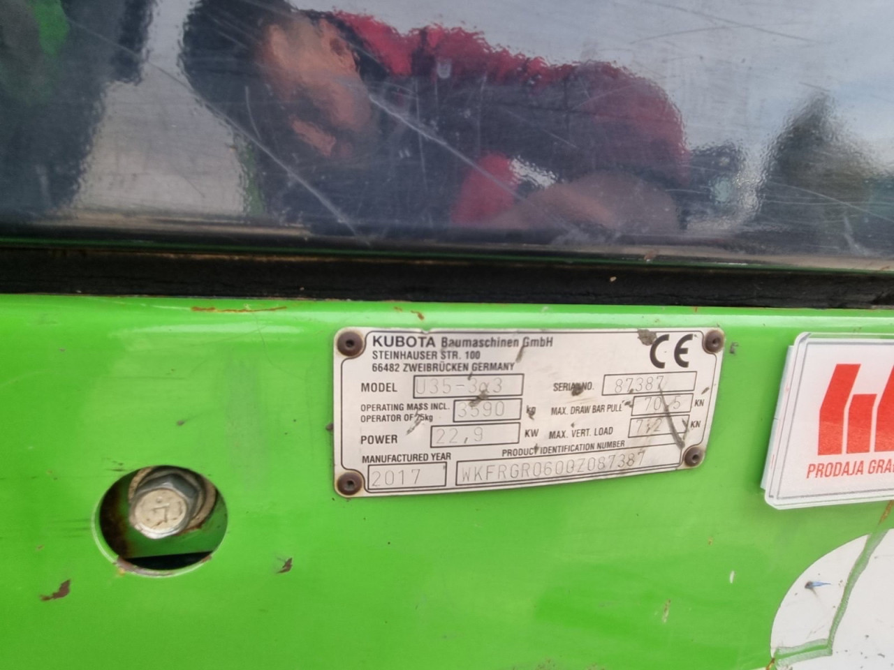 Mini Bager Orginal KUBOTA U35.3a