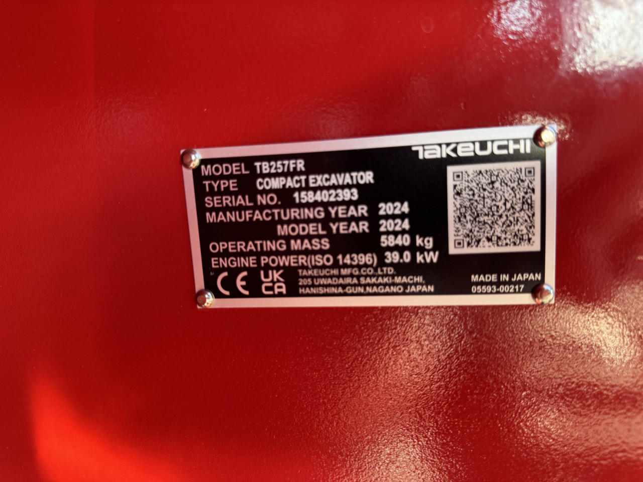 Mini Bager Takeuchi TB257FR