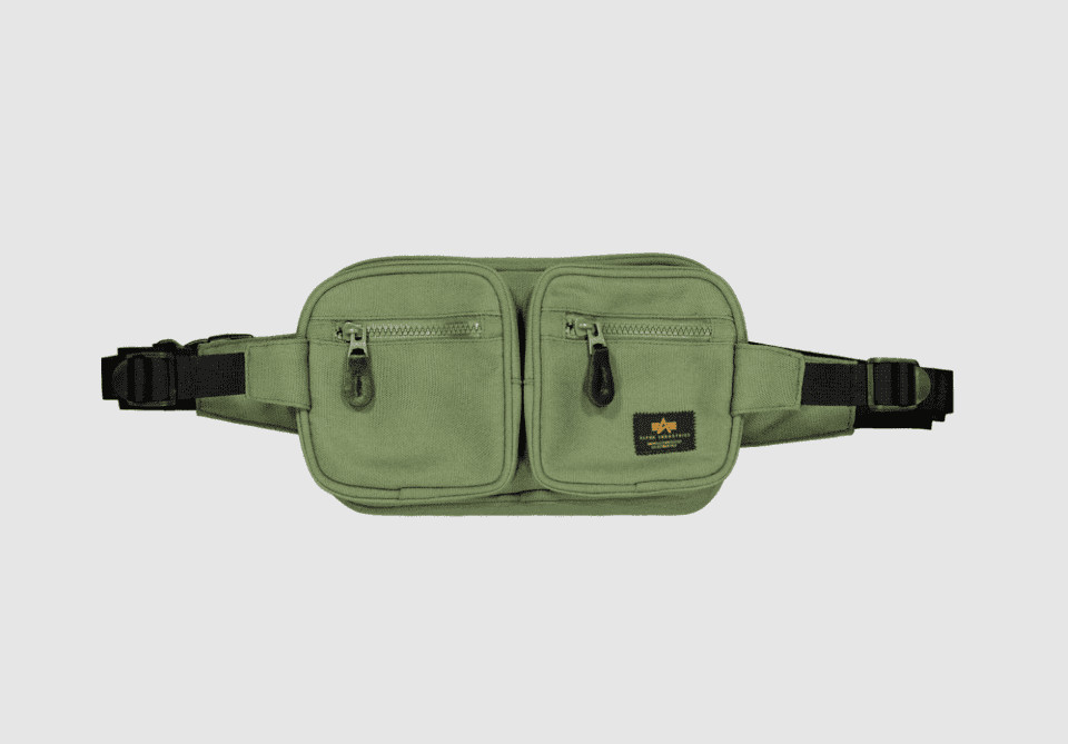 Torbica, ALPHA IND. Label Waist Bag green