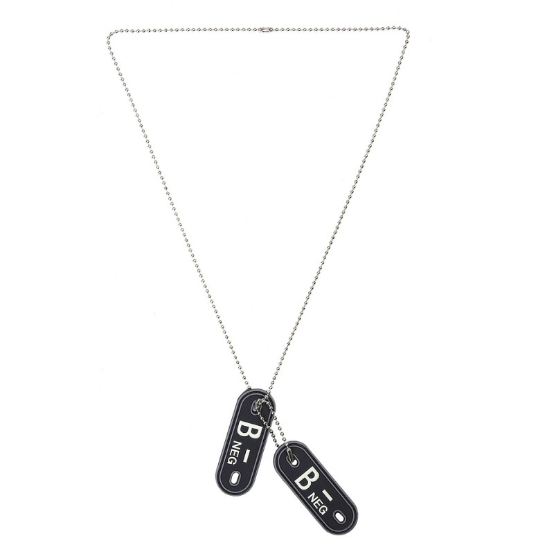 Dog tag, lančić PVC Blood type B- negative