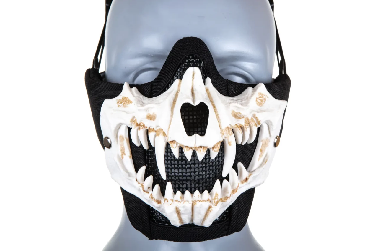 Airsoft Maska - Stalker EVO FANGS - Crna (bijeli zubi)