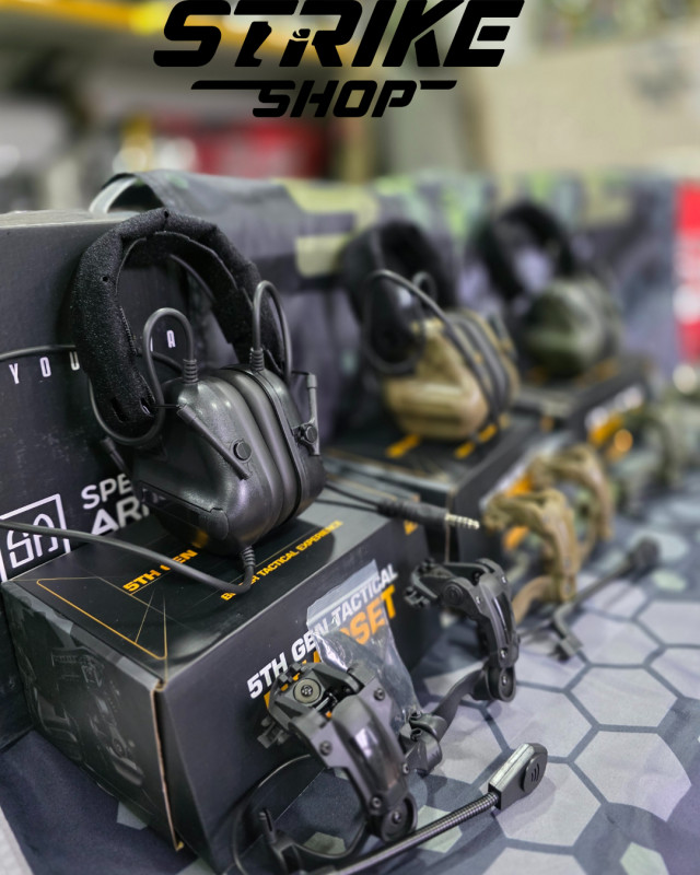 AKTIVNI ANTIFONI    slusalice za Airsoft Crna