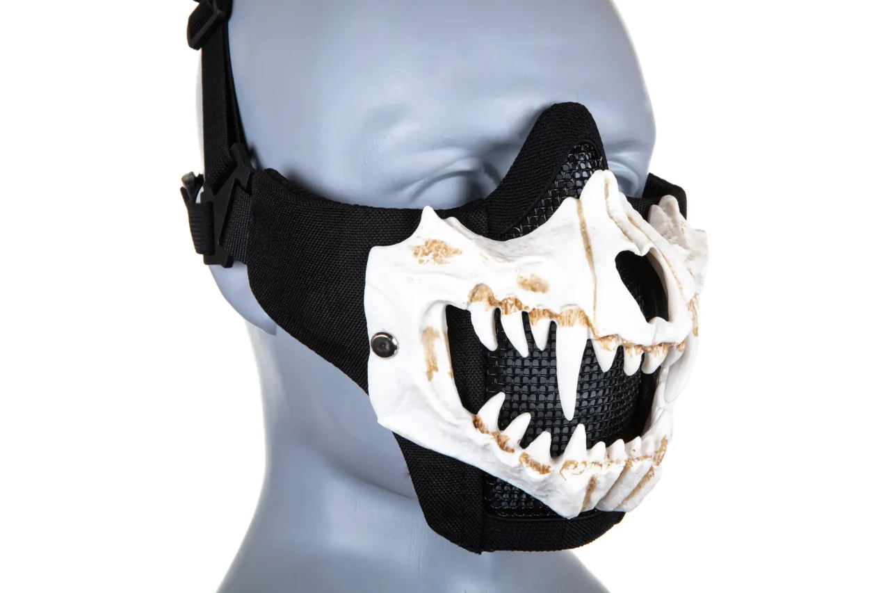 Airsoft Maska - Stalker EVO FANGS - Crna (bijeli zubi)