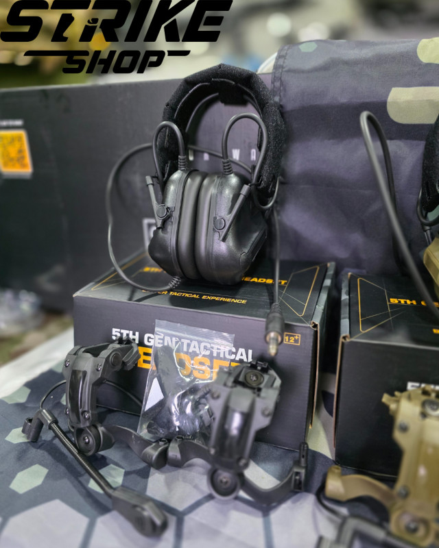 AKTIVNI ANTIFONI    slusalice za Airsoft Crna