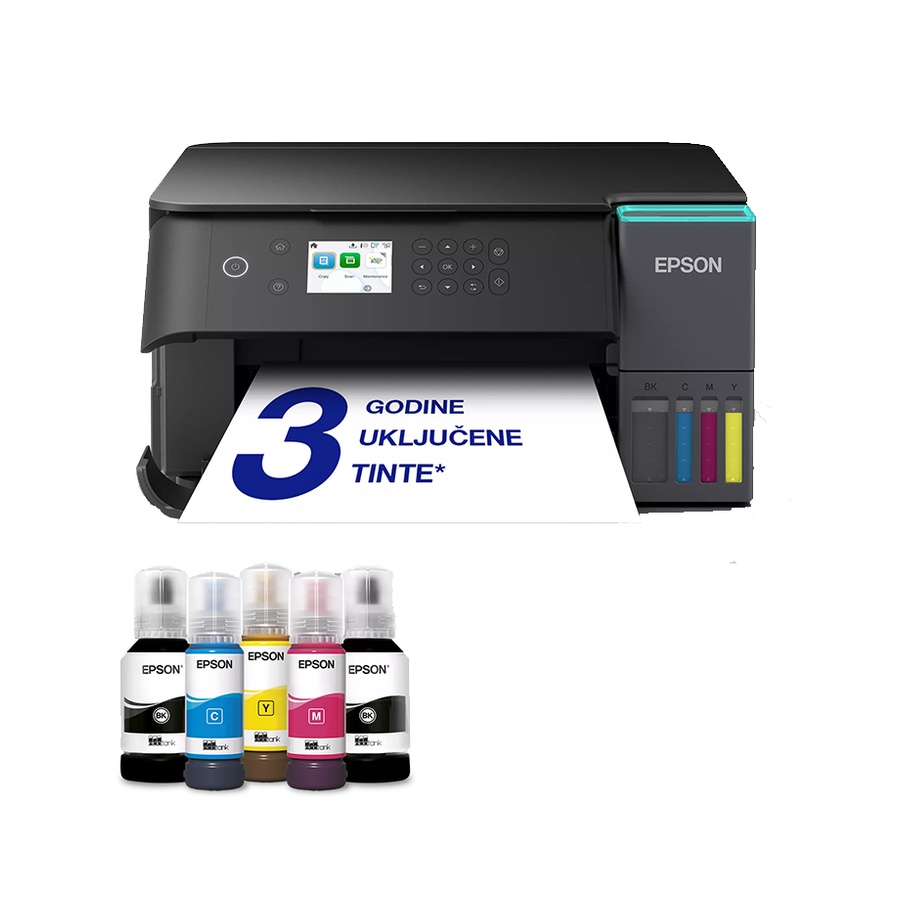 Printer EPSON EcoTank L6360 print/scan/copy/ 33str/min crno-bijelo.20str/min boja. 4800×1200 dpi. ADF, Duplex. WiFi, LAN