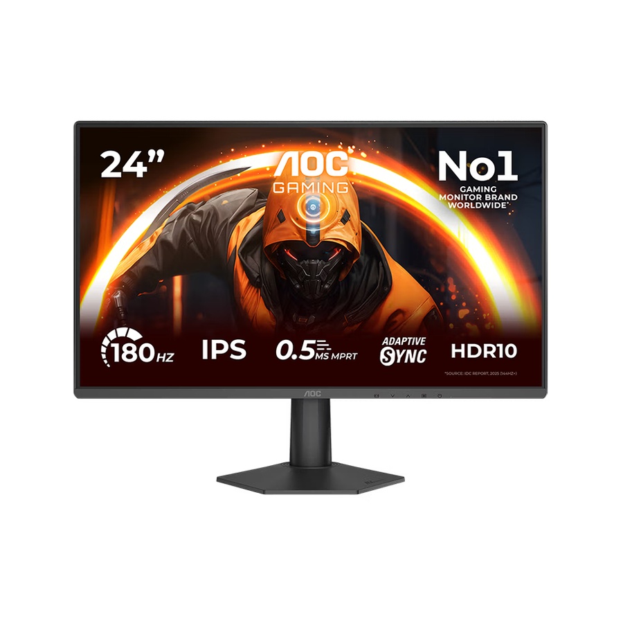 MONITOR AOC GAMING 24G50F 24″ FHD (1920X1080), IPS, 180Hz (OC), 4ms(GtG), 300cd m2, 1000:1, Adaptive Sync, G-Sync Compat