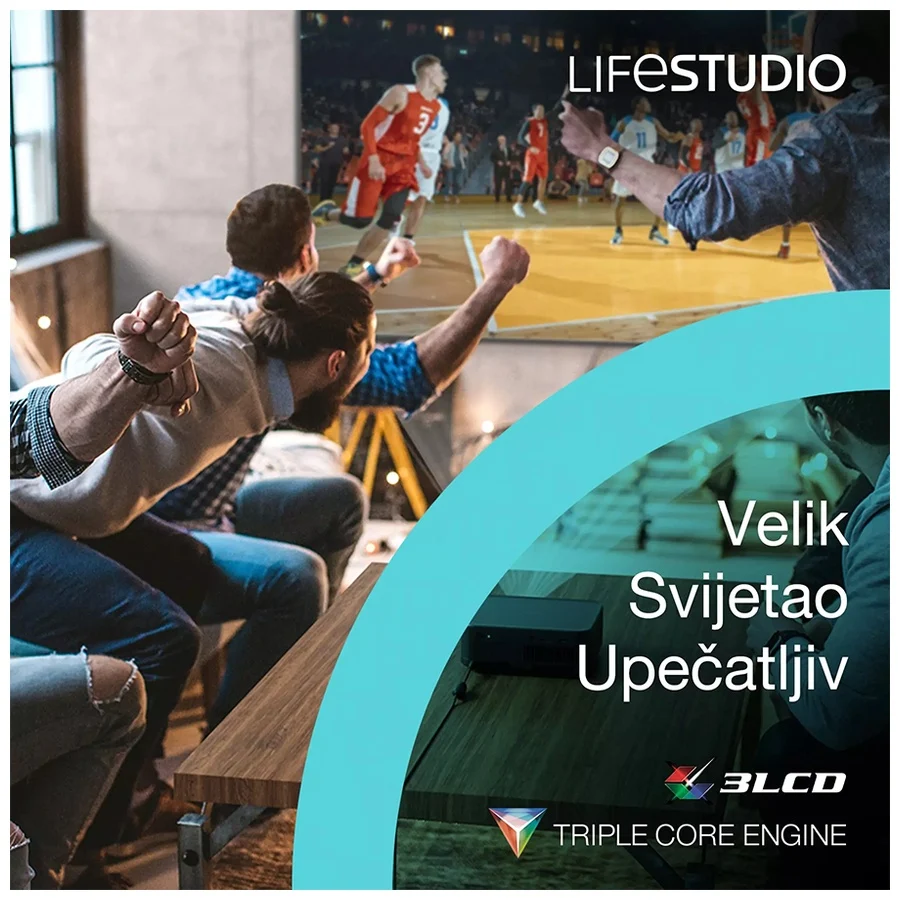 Projektor Epson Lifestudio Pop EF-61W. 3LCD.Laser Full HD. Android TV. 700 lumena, Sound by Bose, Google TV, prijenosni,