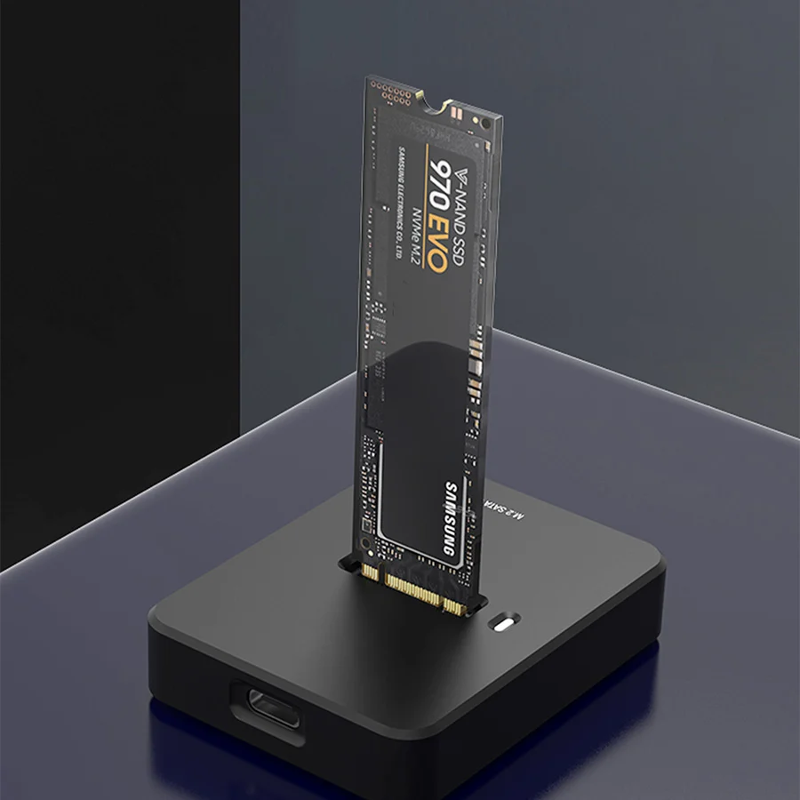 Postolje za M.2 SATA & NVME SSD drive docking station, black GEMBIRD, Type-C, DD-U3M2