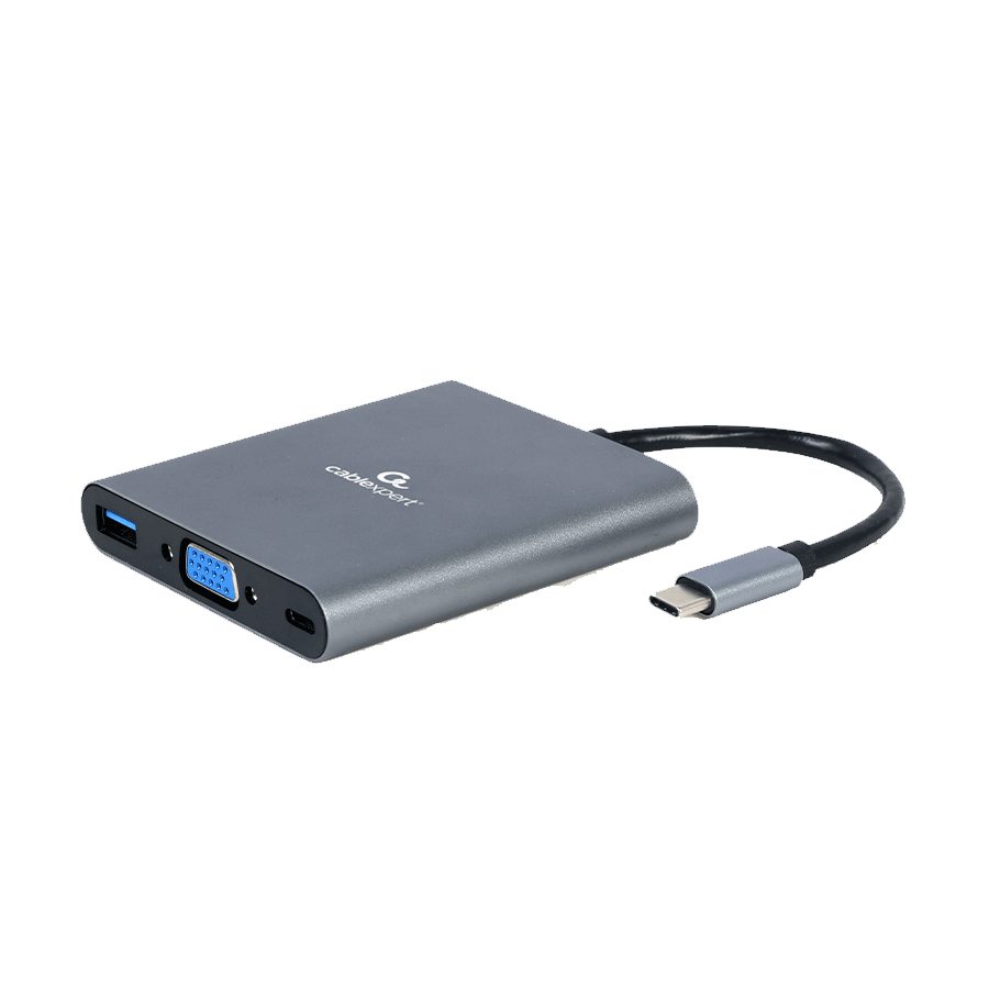 Docking station USB adapter Type-C 6-in-1 multi-port adapter (Hub3.1 + HDMI + VGA + PD + card reader + stereo audio), sp