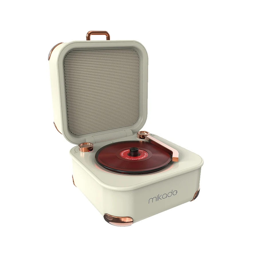 Zvučnik Mikado MD-62BT 5W 1200mAh Cream TF Card Bluetooth Supported Classic Retro Music Box, 42441