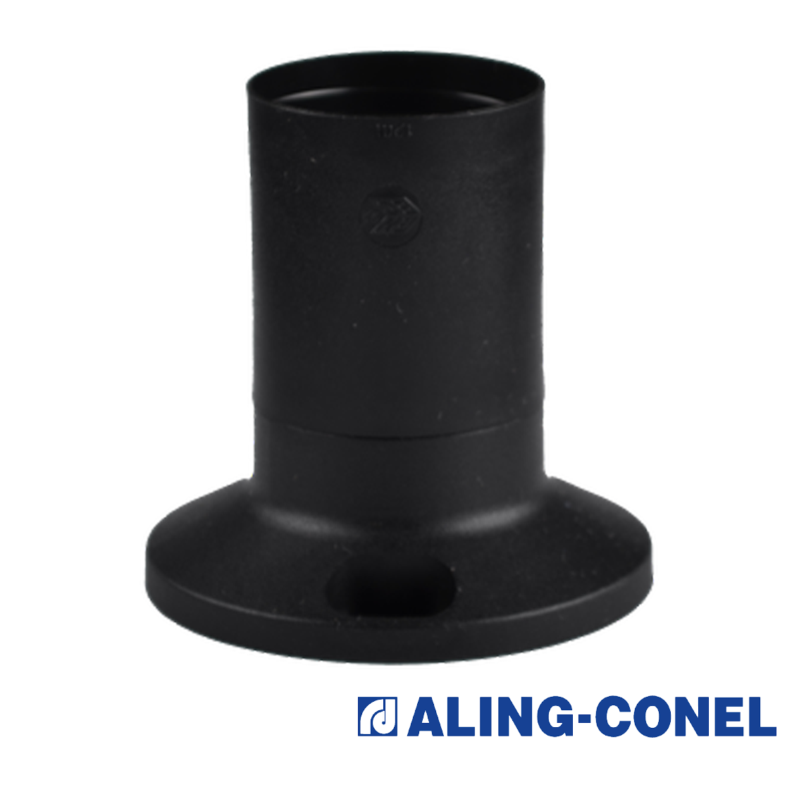 Bakelitno grlo E27 zidno ravno crno Aling conel