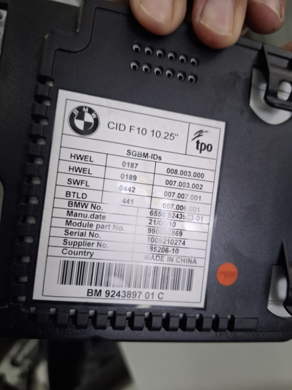EKRAN DISPLEJ NAVIGACIJA BMW F10 F11 VELIKI 9243897