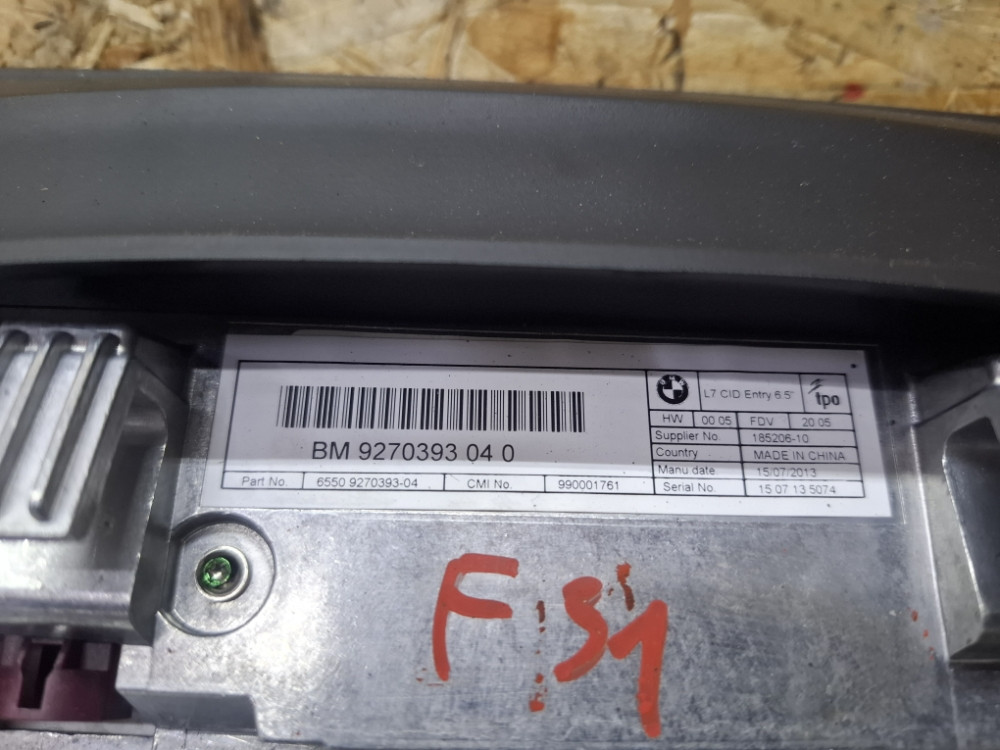 EKRAN DISPLEJ NAVIGACIJA BMW 3 F30 F31 9270393