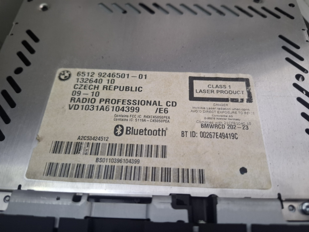 RADIO CD BMW 3 E90 E91 E92 E93 9246501