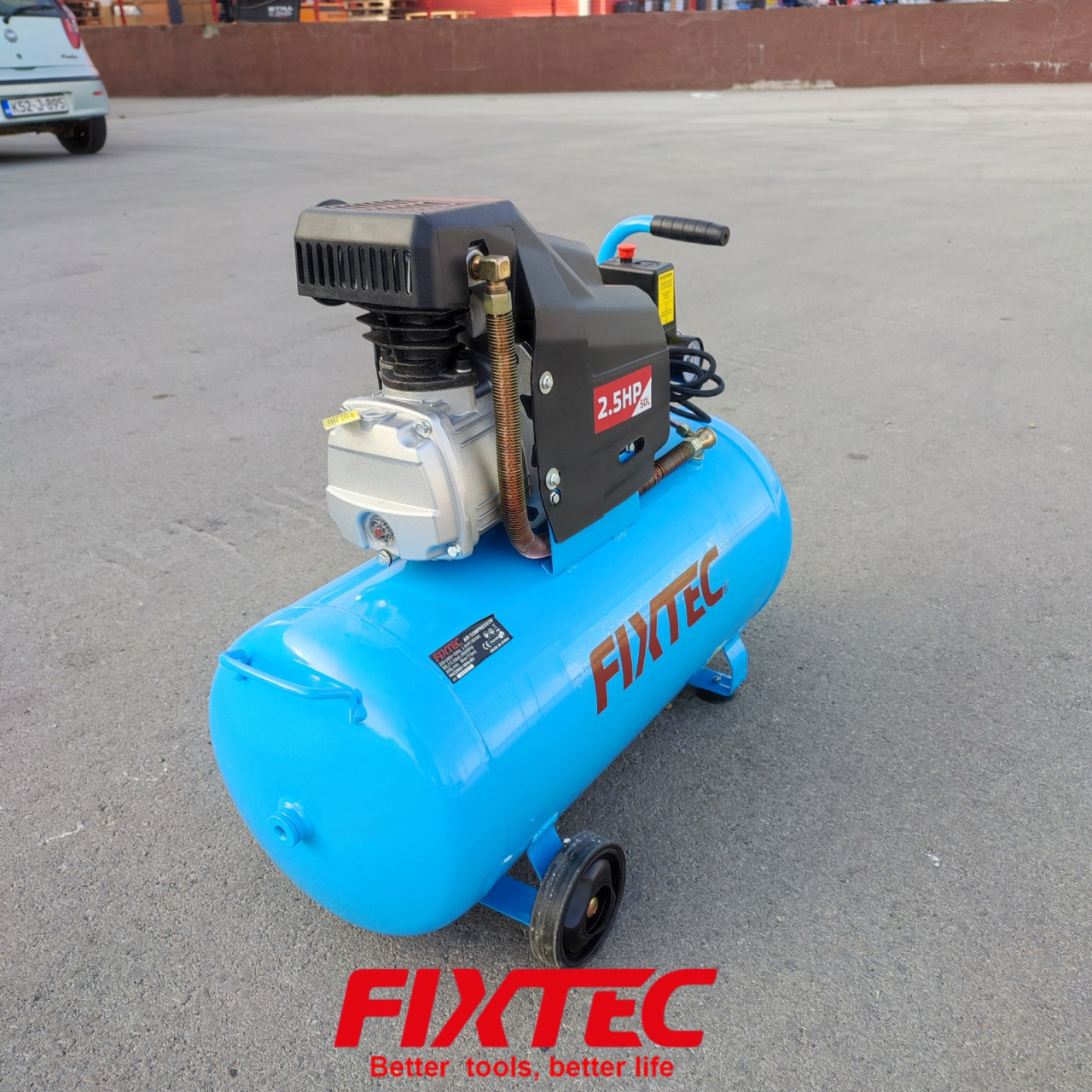 FIXTEC kompresor zraka 50L - 8 bara