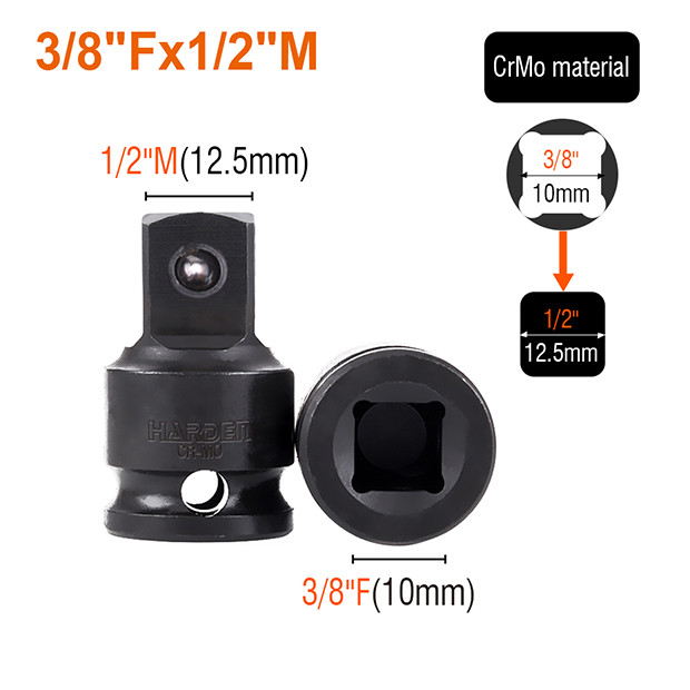 Osmodijelni set kovanih redukcija za gedore 1/2" HARDEN