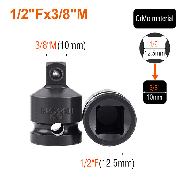 Osmodijelni set kovanih redukcija za gedore 1/2" HARDEN
