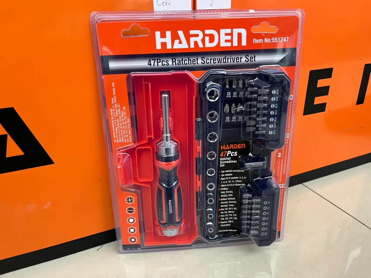 Set alata odvijač i bitovi HARDEN 551247