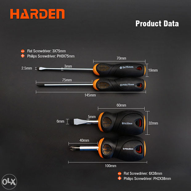 Set 10 komada odvijača "HARDEN" 550395