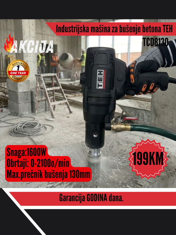 Industrijska Mašina za bušenje betona TEH - TCD8160