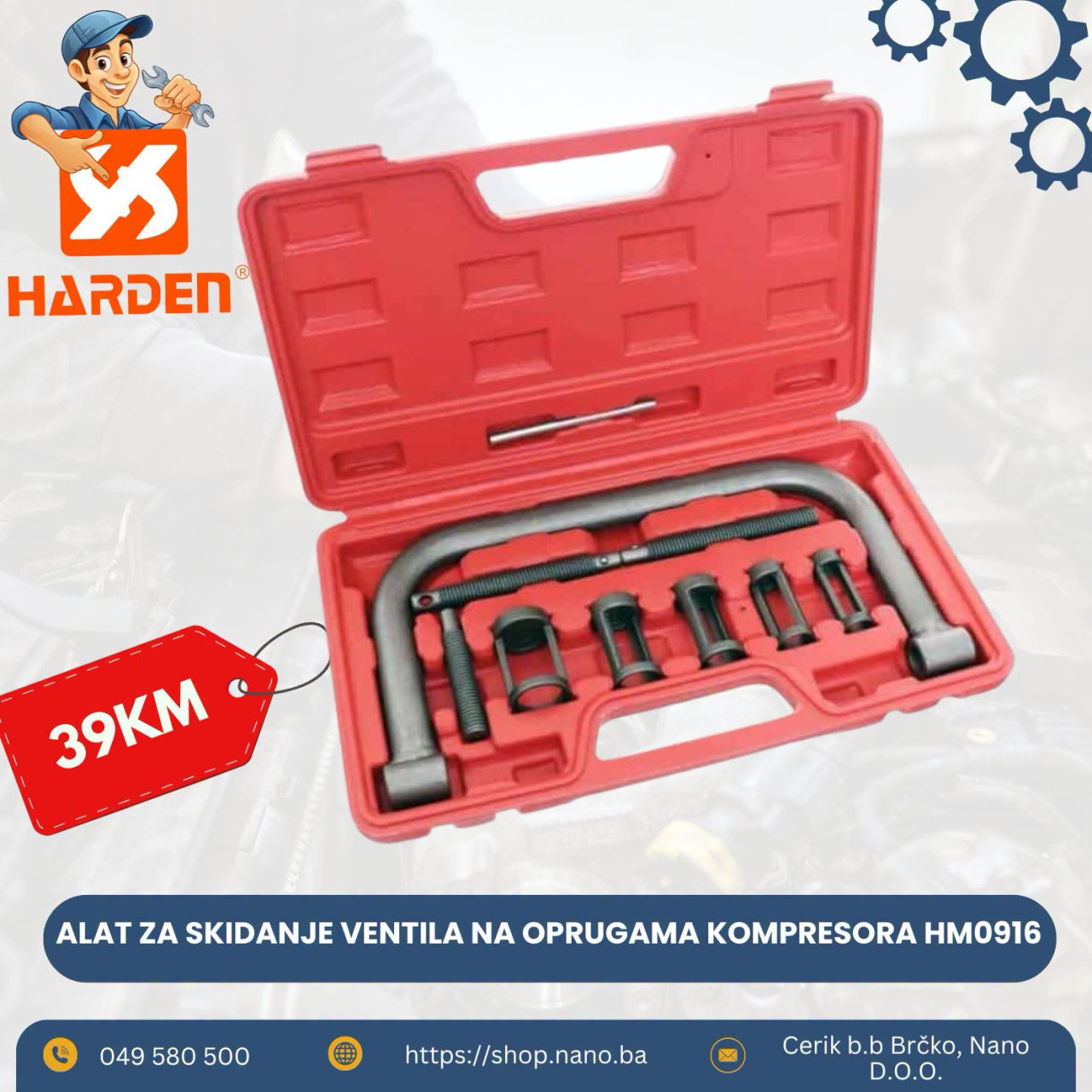 Alat za skidanje ventila na oprugama kompresora HM0916
