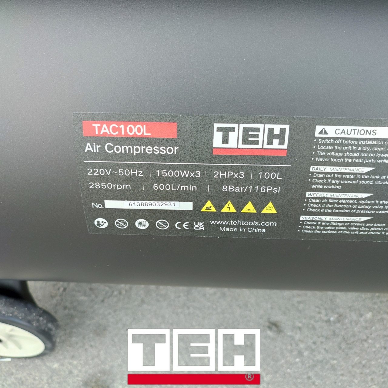 TEH kompresor zraka TAC 100L