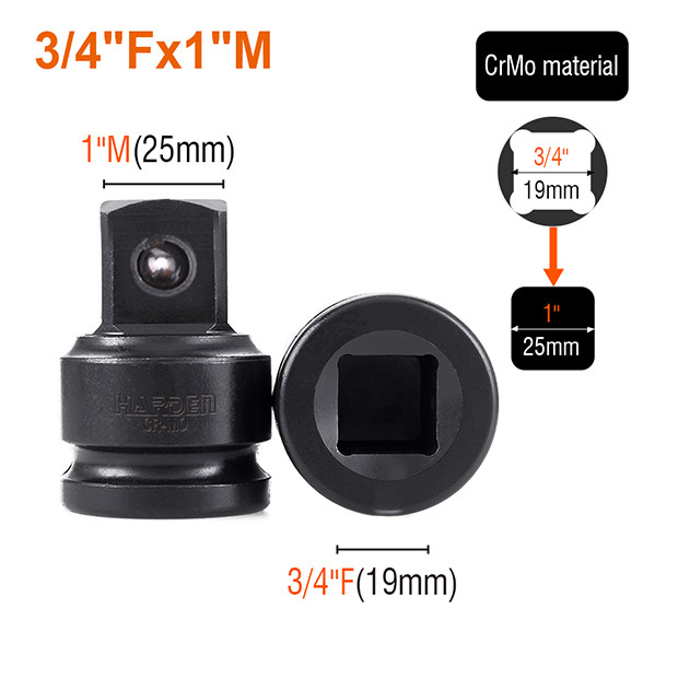 Osmodijelni set kovanih redukcija za gedore 1/2" HARDEN