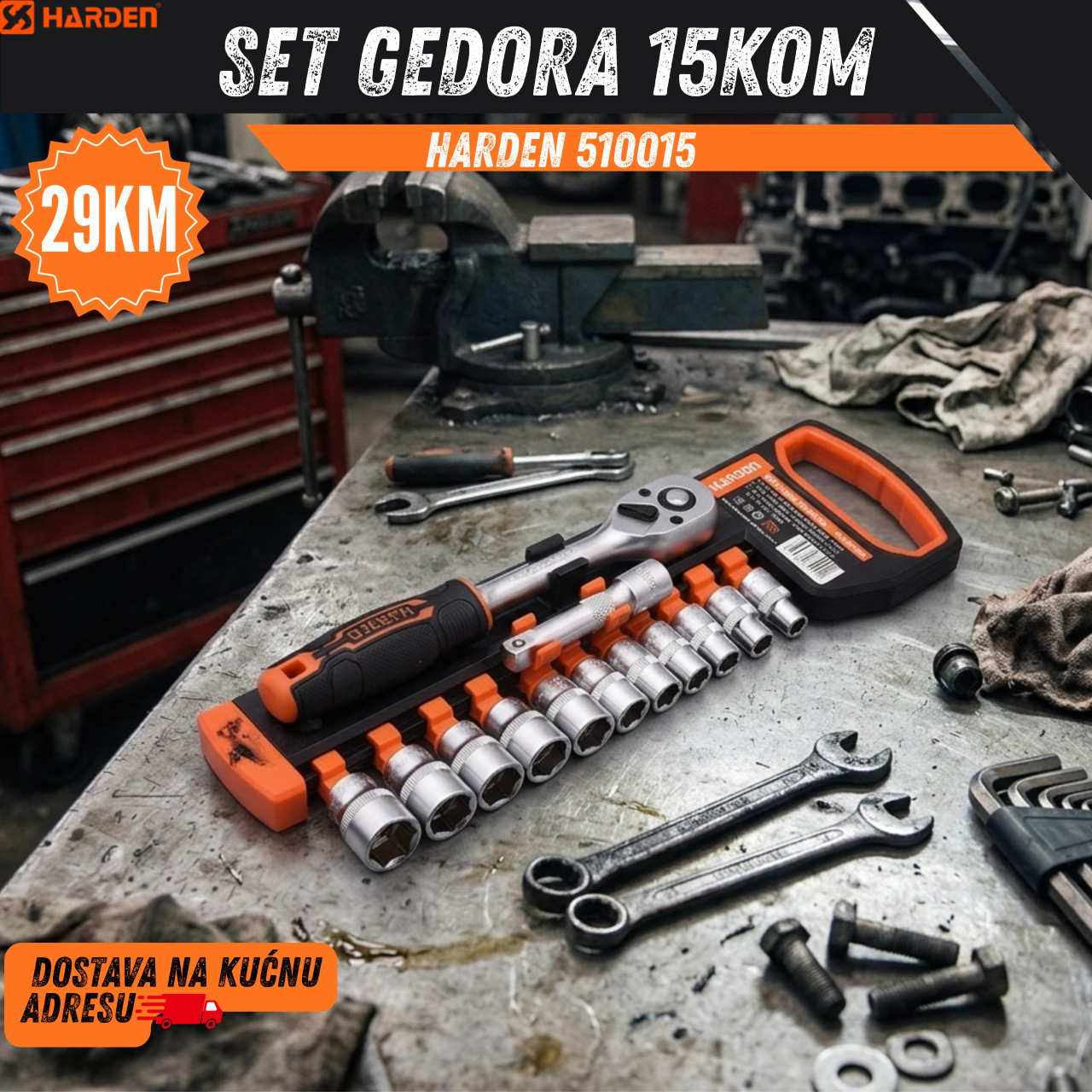 Set gedora - 13 komada 3/8" 10mm 510015