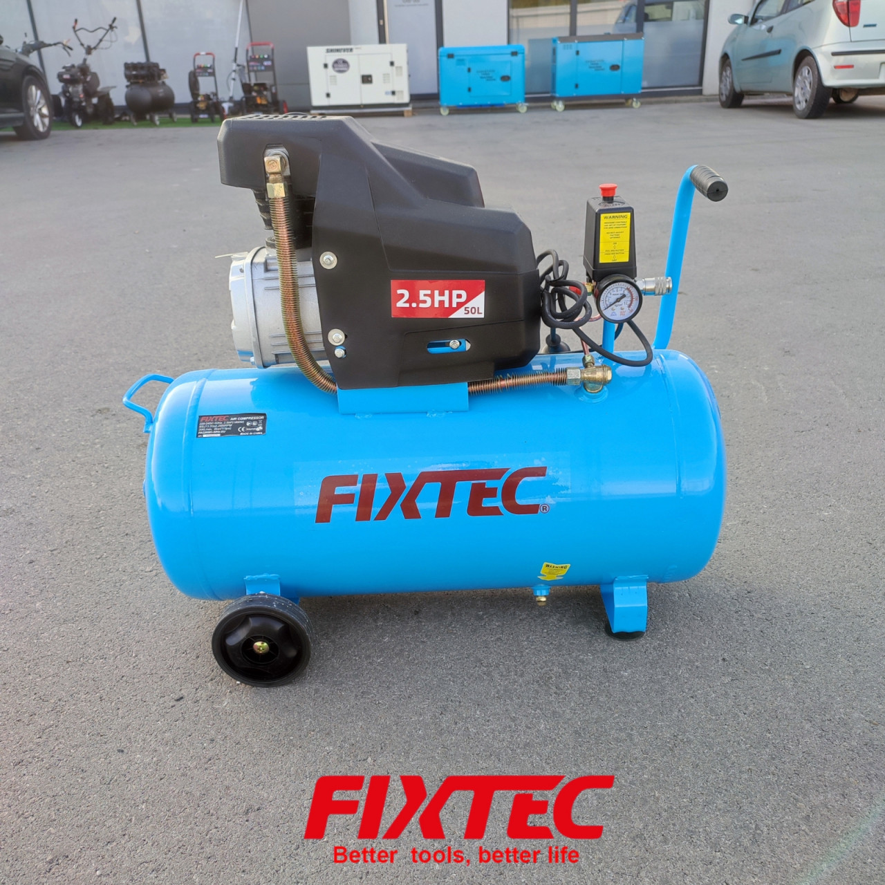 FIXTEC kompresor zraka 50L - 8 bara