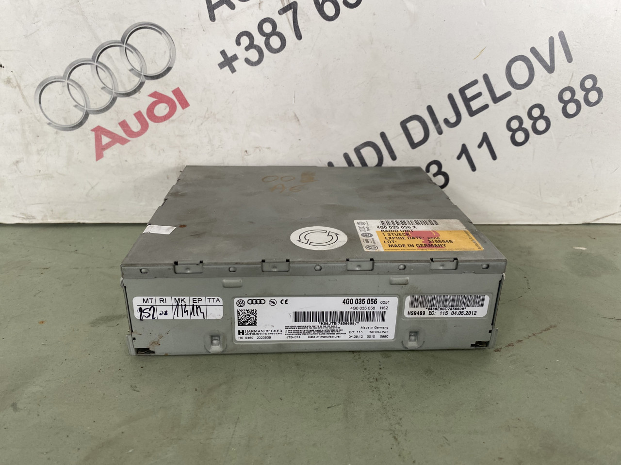 A6 radio modul mmi 4g0035056 2010g 002