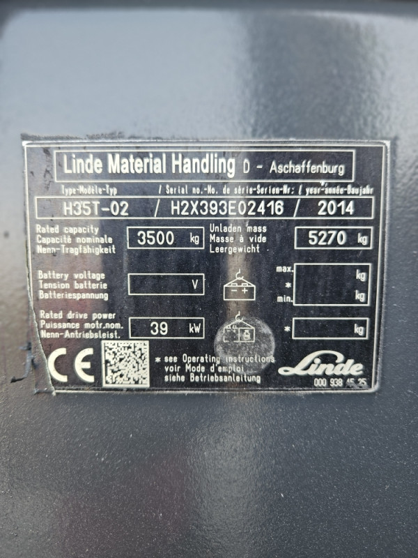 Viljuškar Linde H35T 2014 - TRIPLEX 6,4M - HM Music doo