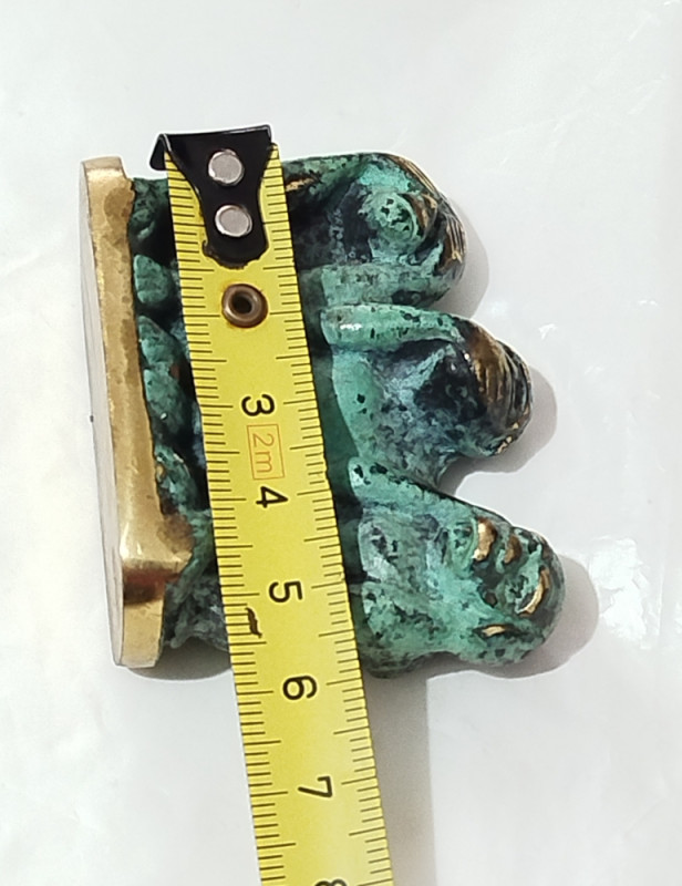 Tri majmuna Figura Mesing Bronza patina stari vintage