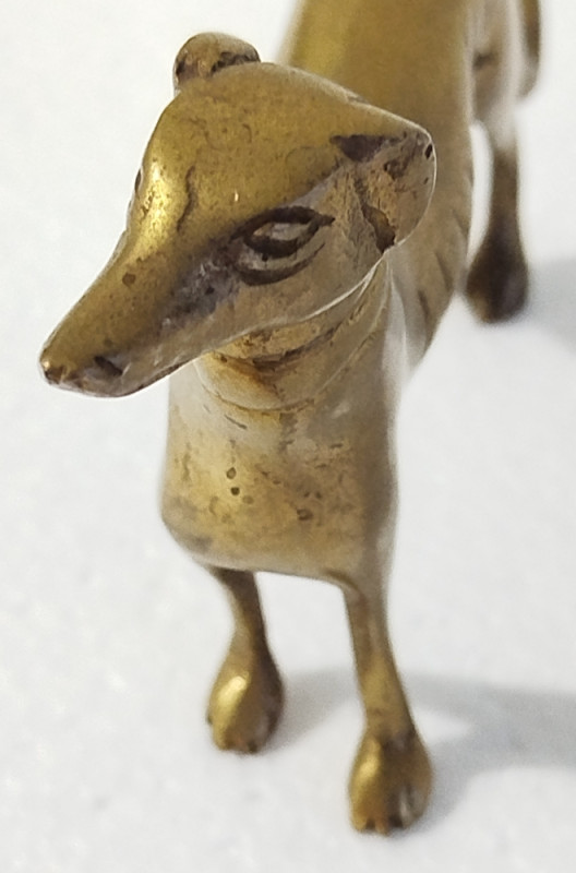 Mesingane figure konj pas vintage starina teške skulpture
