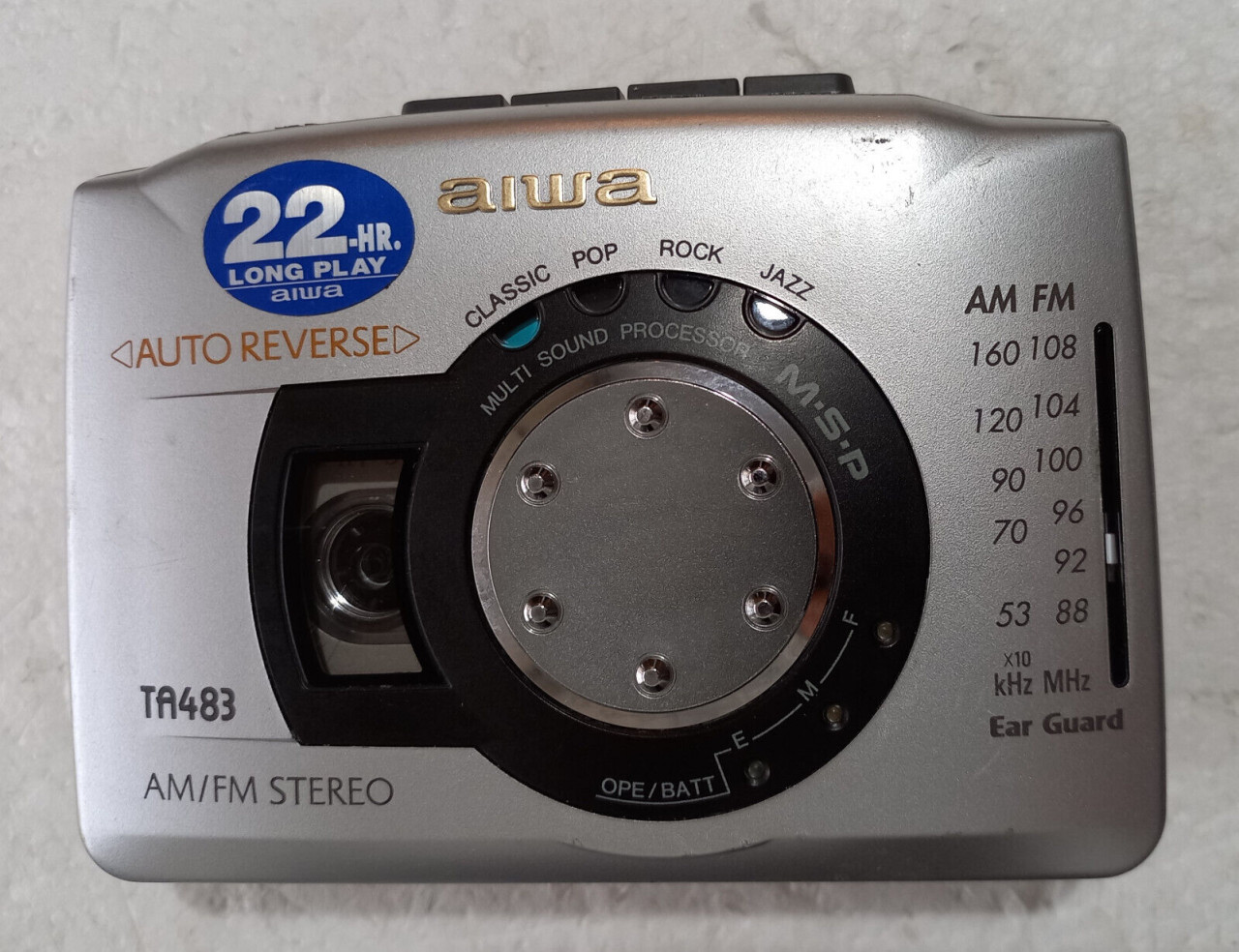 Aiwa TA483 Walkman kasete AM/FM Stereo radio