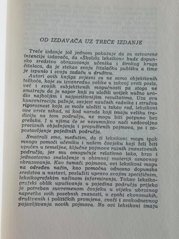 Filozofija Školski leksikon 1967. Panorama Zagreb