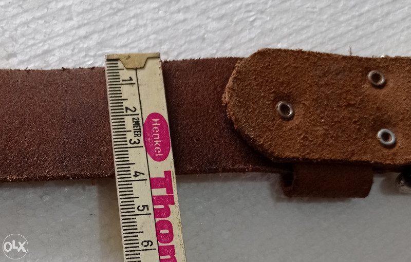 Kaiš HUMMEL kožni prava koža pantolone hlače 110 cm