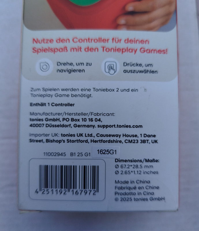 Tonies ToniePlay Controller za Toniebox 2 dva novo u kutiji igra