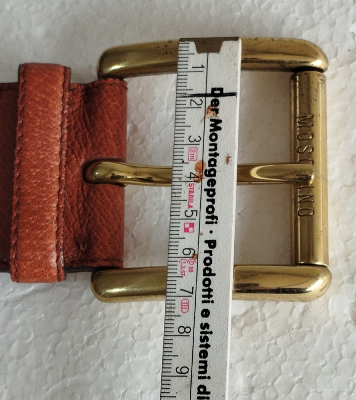 MOSCHINO Redwall kožni kaiš hlače pantolone original markirani