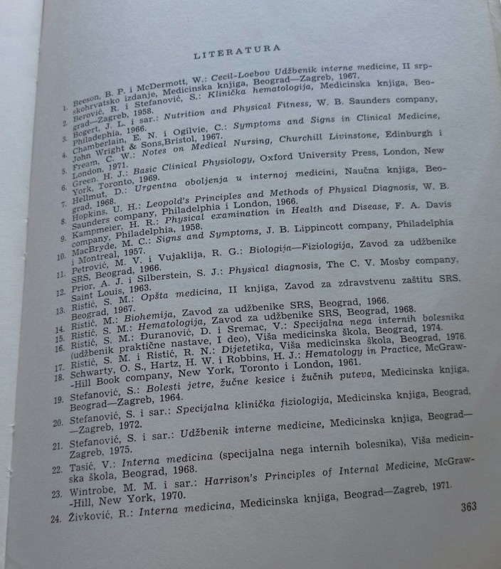 Interna medicina Dr Milosav S. Ristić knjiga udžbenik