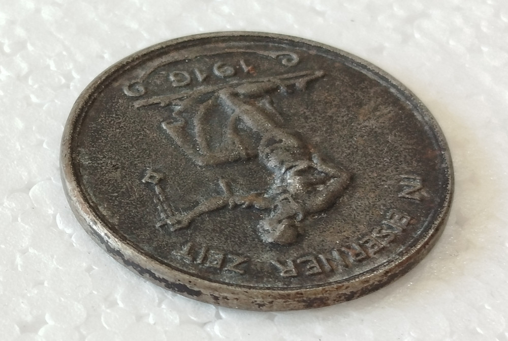 Njemačka medalja 1916. Prvi svjetski rat starina kovanica
