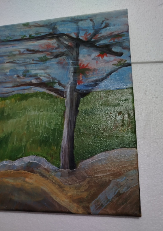 Dvije umjetničke slike na platnu pejzaž i more