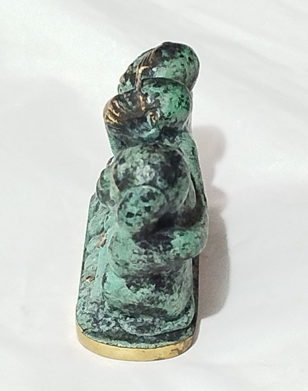 Tri majmuna Figura Mesing Bronza patina stari vintage