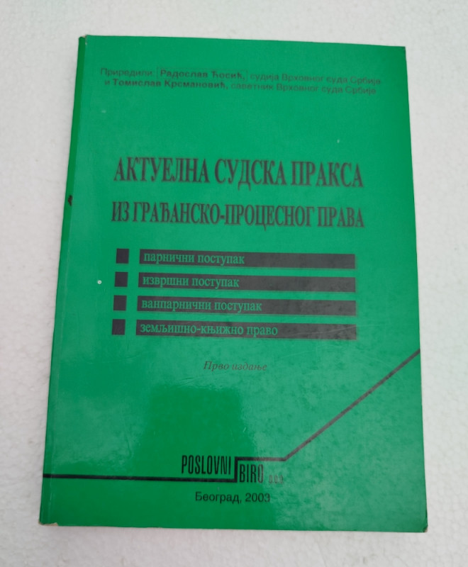 Aktuelna sudska praksa iz građansko-procesnog prava